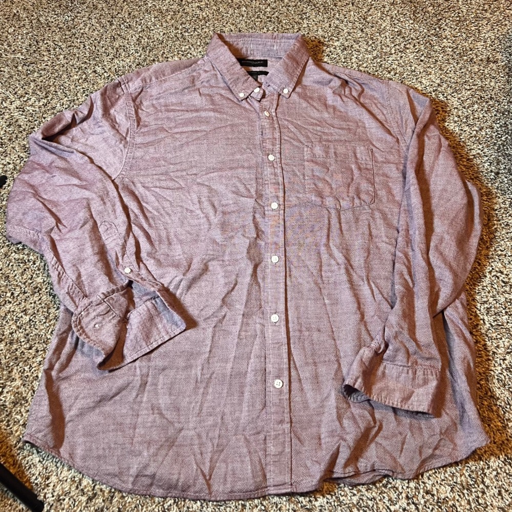 Banana‎ Republic Untucked Fit Button Down Shirt Long Sleeve XXL